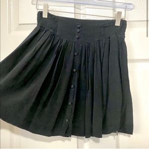 Garage black button down skirt.